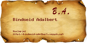 Bindseid Adalbert névjegykártya